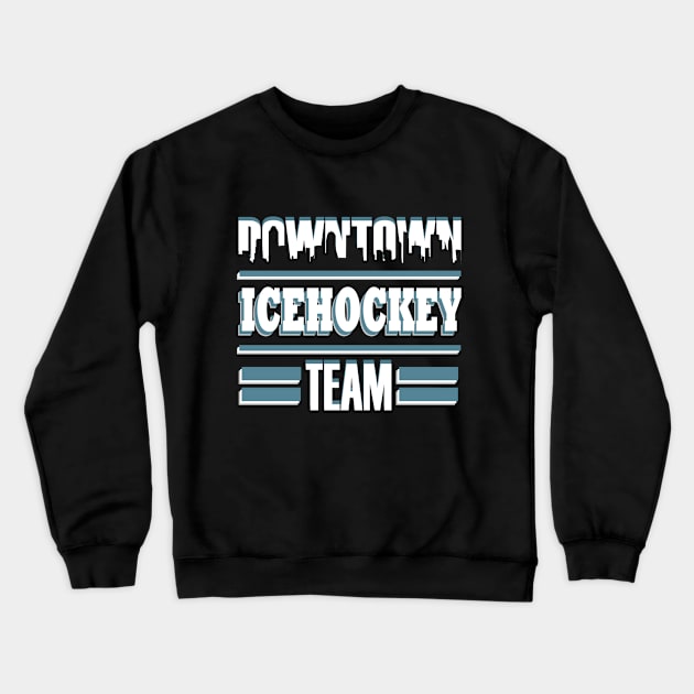 Icehockey Team Sayings Body Check Puck Crewneck Sweatshirt by FindYourFavouriteDesign